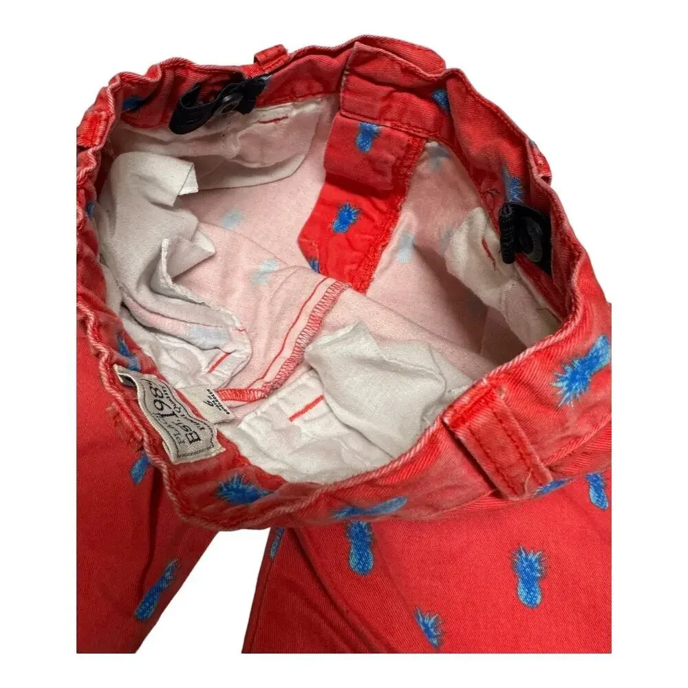 5/$35‎   The Children's Place Boys Shorts Sz 6 Red Blue Pineapples Faded Preppy
